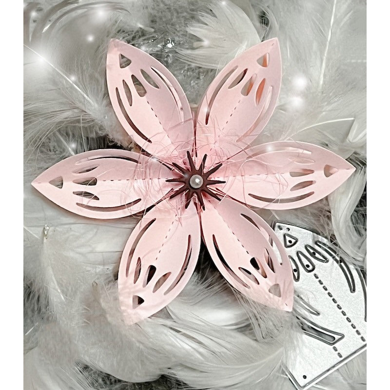 Piggy Craft Metal Cutting Dies Folded Flower Scrapbook Die - DIY Cards
