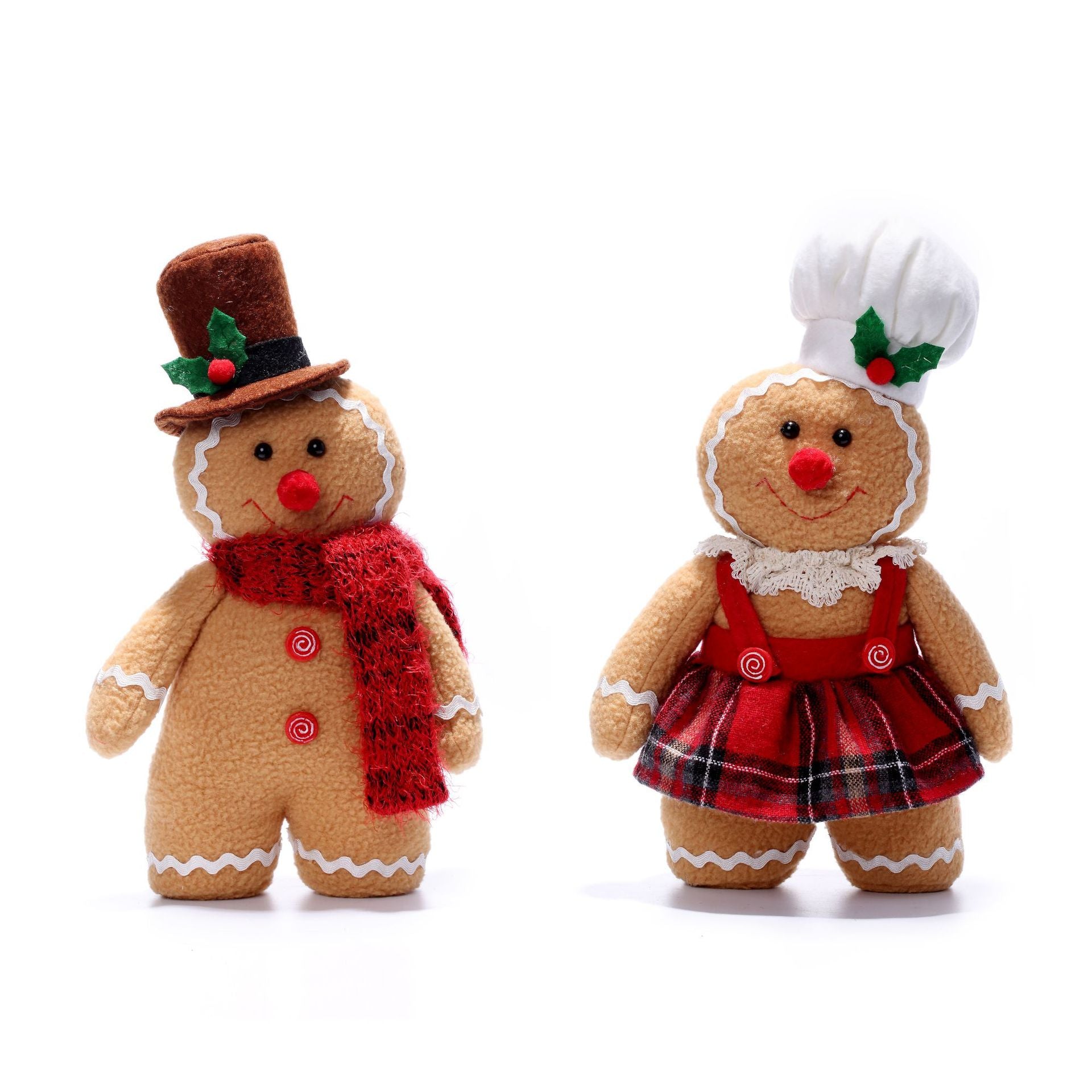12in Christmas Gingerbread Man Plush Toy Stuffed Soft Gift