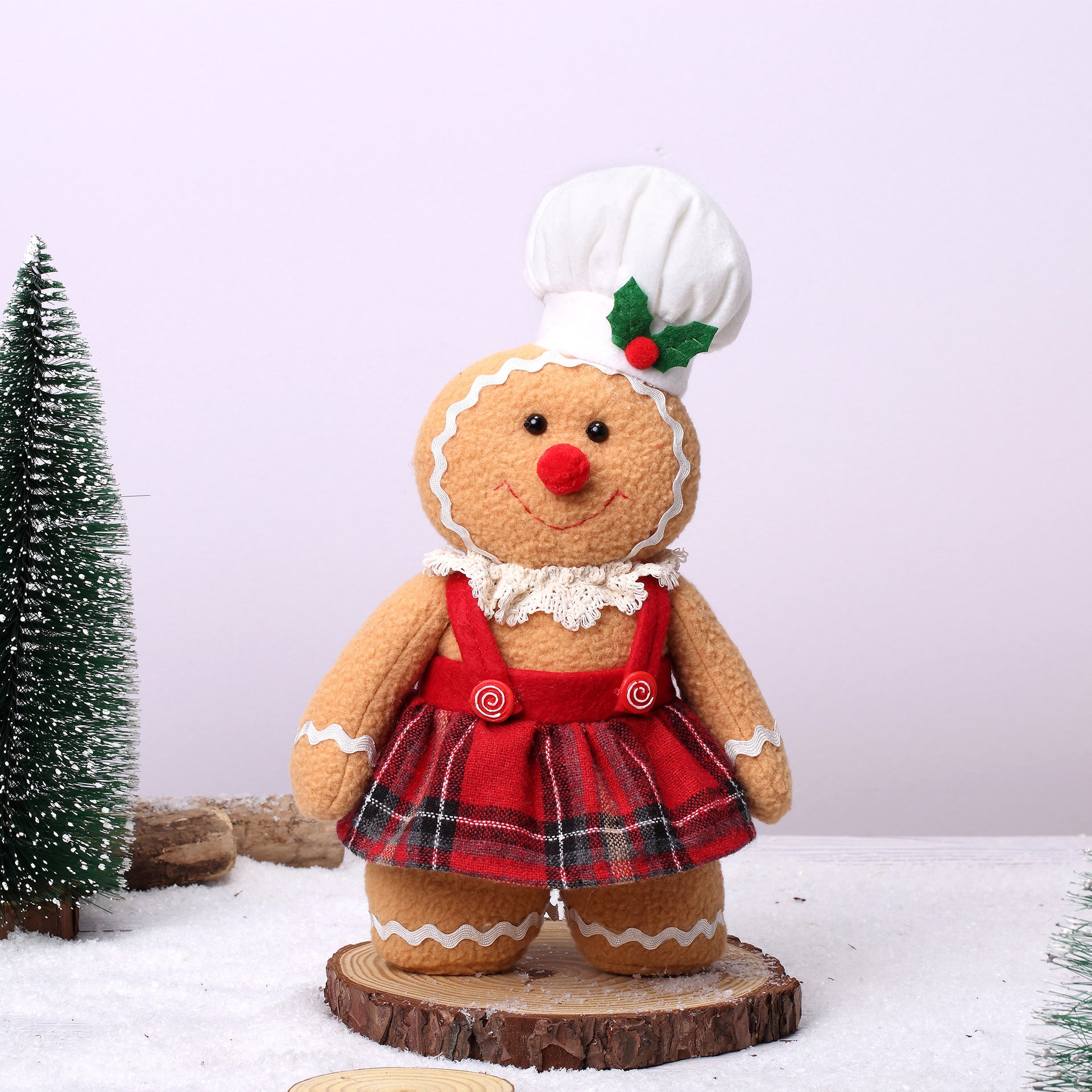 12in Christmas Gingerbread Man Plush Toy Stuffed Soft Gift