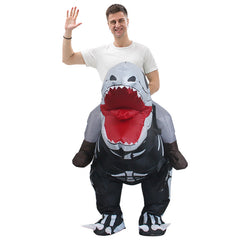 Zombie Ribs T-Rex Inflatable Costume Halloween Party Cosplay Dress