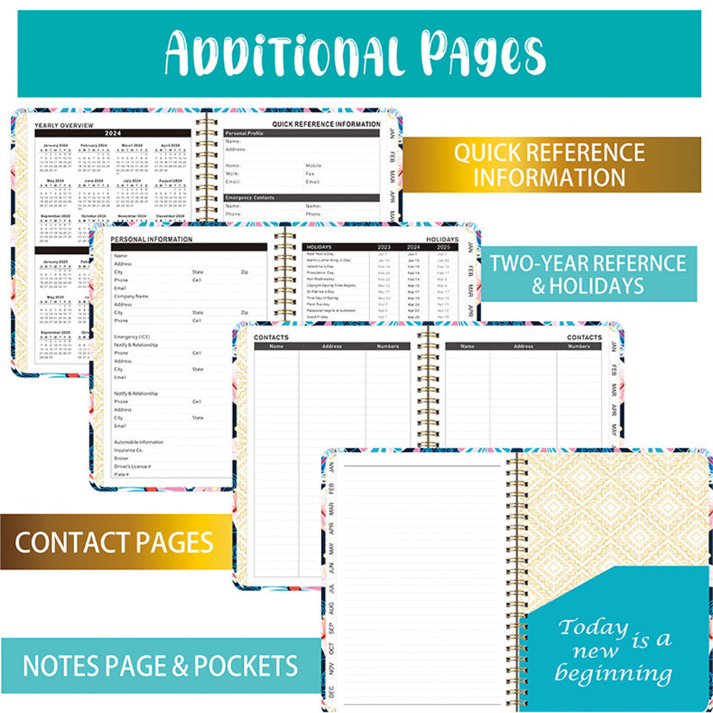 A5 Calendar Planner Notebook Weekly Monthly Agenda Organizer