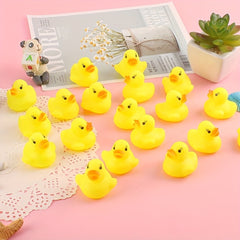 50 Mini Rubber Ducks Bath Toys For Baby Shower Birthday Party