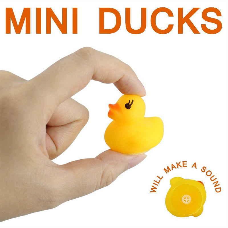 50 Mini Rubber Ducks Bath Toys For Baby Shower Birthday Party