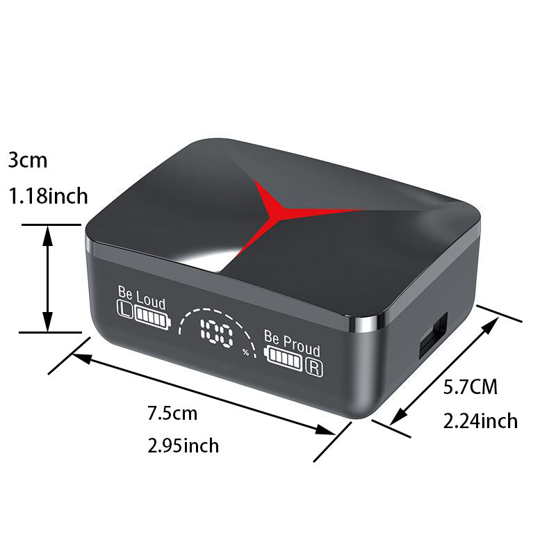 Wireless Sports Earphones with Extended Life and Large Screen Display