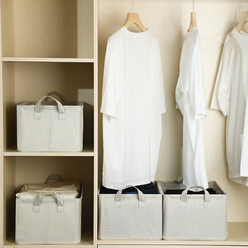 Bamboo Cotton Steel Storage Box Water Resistant Laundry Cabinet