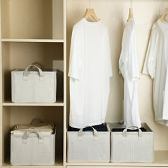 Bamboo Cotton Steel Storage Box Water Resistant Laundry Cabinet