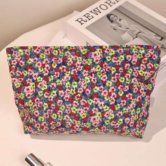 Vintage Floral Cosmetic Bag Large Capacity Travel Toiletry Bags
