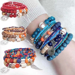 5pcs Tribal Bohemian Ethnic Style Women's Bracelets For Holiday Parties
