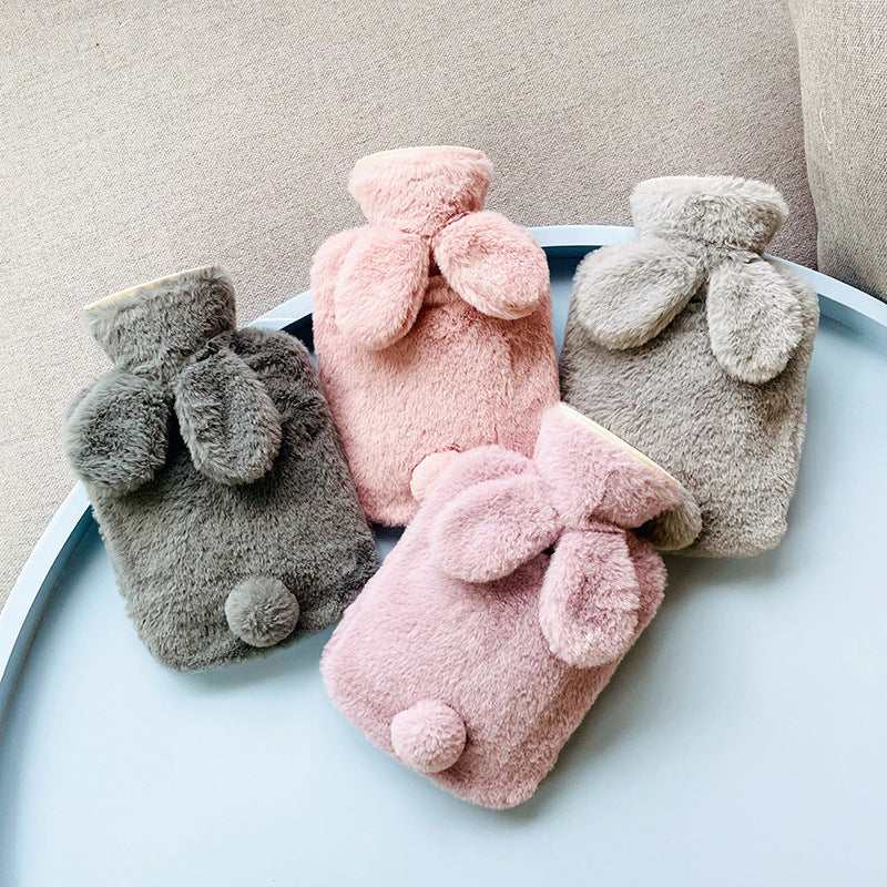 1000ml Plush Rabbit Hot Water Bag PVC Hand Warmer