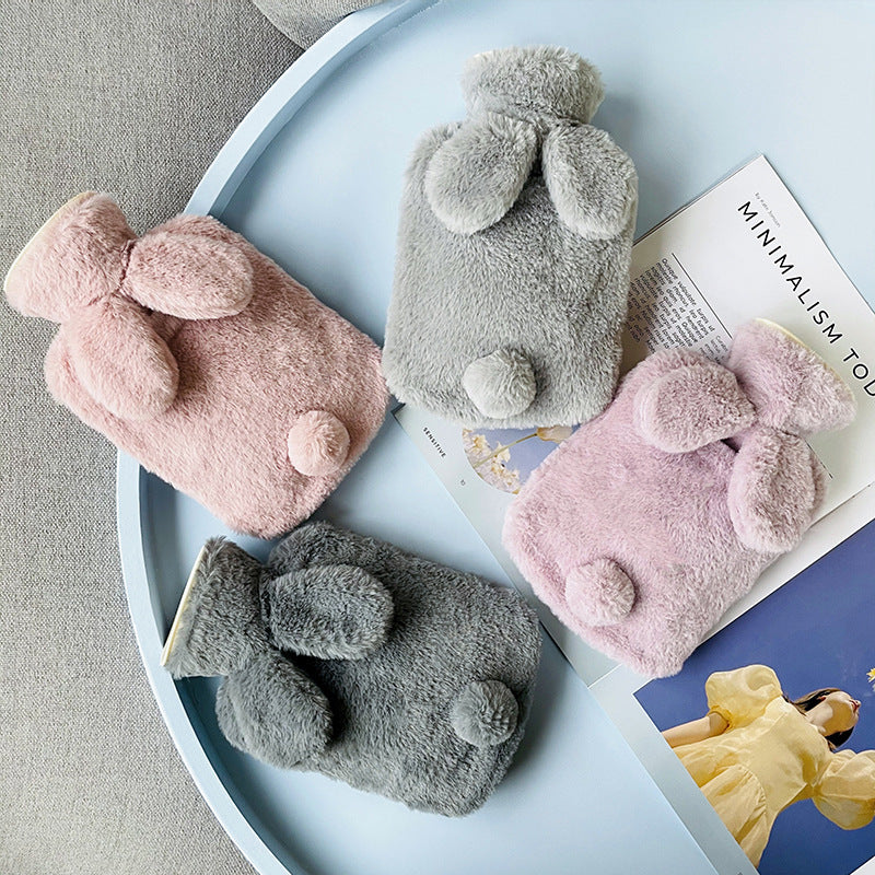 1000ml Plush Rabbit Hot Water Bag PVC Hand Warmer