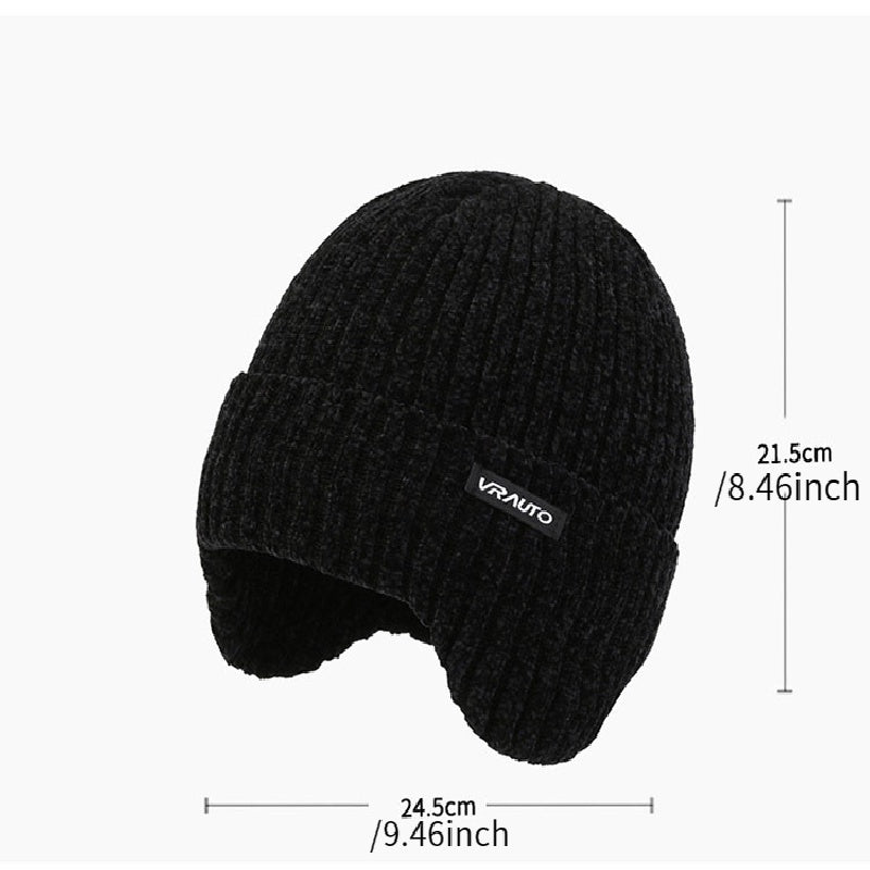 Winter Thick Velvet Ear Protection Knitted Hat