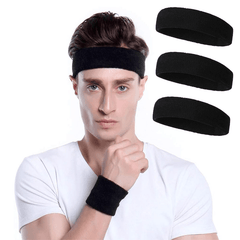 3PCS Outdoor Sweatbands For Men & Women, Moisture Wicking, Sports Headband