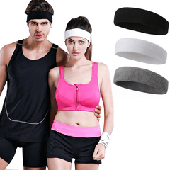 3PCS Outdoor Sweatbands For Men & Women, Moisture Wicking, Sports Headband