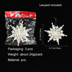 Christmas Snowflake Pendant Plastic Snowflake String Display Window Decoration