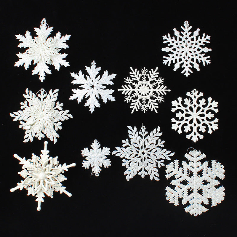 Christmas Snowflake Pendant Plastic Snowflake String Display Window Decoration