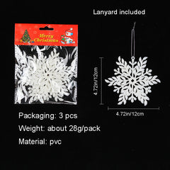 Christmas Snowflake Pendant Plastic Snowflake String Display Window Decoration