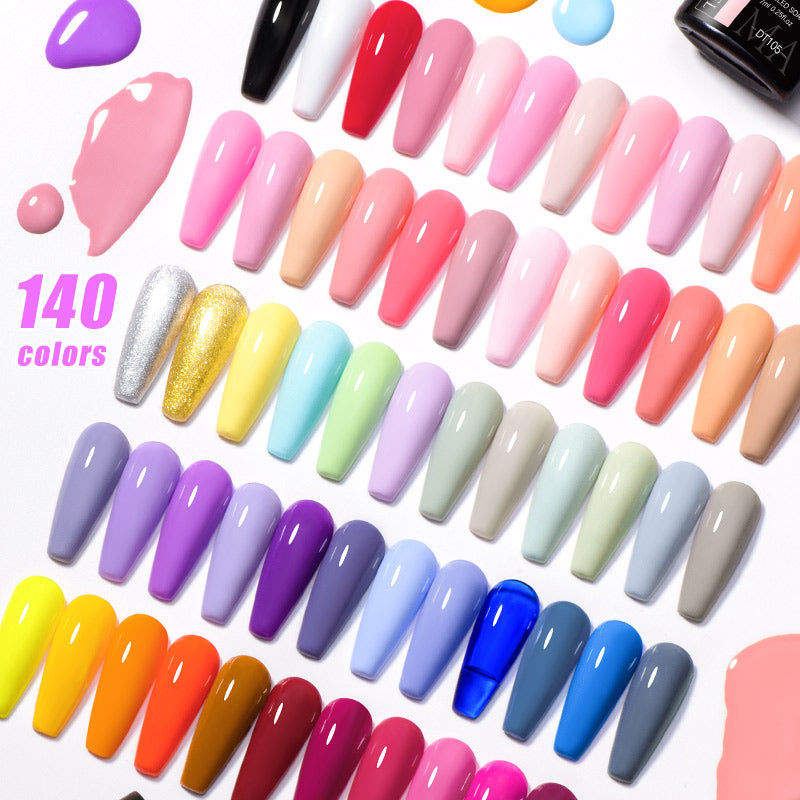 8 Colors Gel Nail Polish Set - Orange Red Yellow Macaroon Glitter