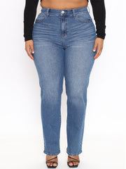 Solid High Rise Stretch Jeans