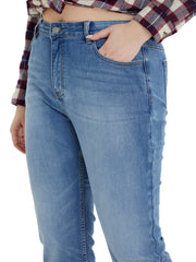 Solid High Rise Stretch Jeans