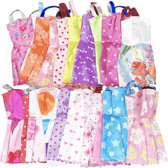 56pcs BJD Doll Accessories Kit - Dresses, Shoes, Handbags, Necklaces, Toiletries