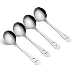 4pcs Halloween Ghost Stainless Steel Spoon Household Eating Mixing Spoon