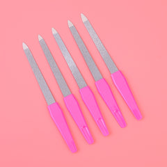 5pcs Double Sided Nail Files Stainless Steel Fingernail & Toenail File