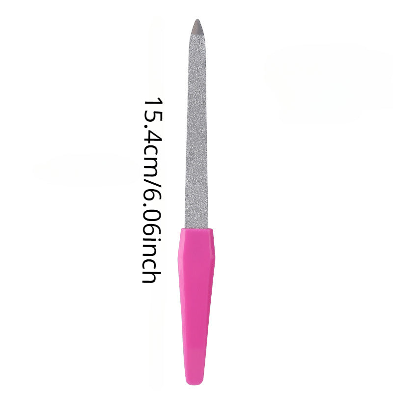 5pcs Double Sided Nail Files Stainless Steel Fingernail & Toenail File