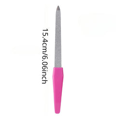 5pcs Double Sided Nail Files Stainless Steel Fingernail & Toenail File