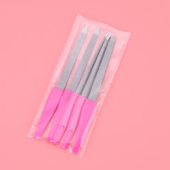 5pcs Double Sided Nail Files Stainless Steel Fingernail & Toenail File