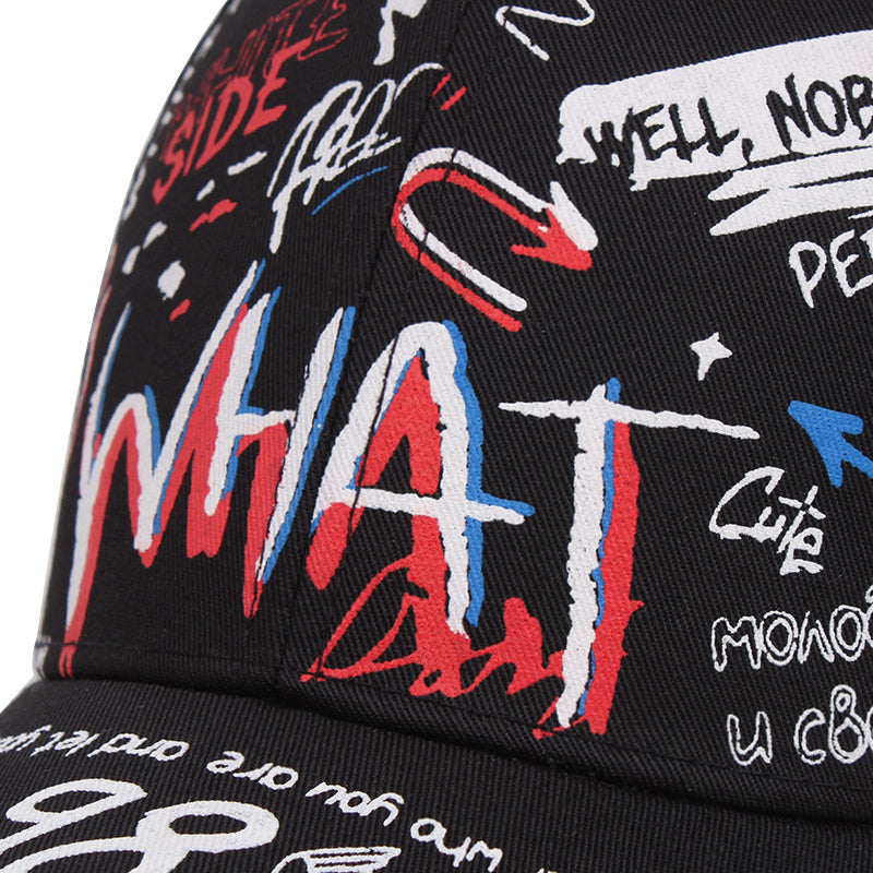 Casual Graffiti Sunscreen Baseball Cap For Men