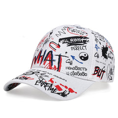 Casual Graffiti Sunscreen Baseball Cap For Men