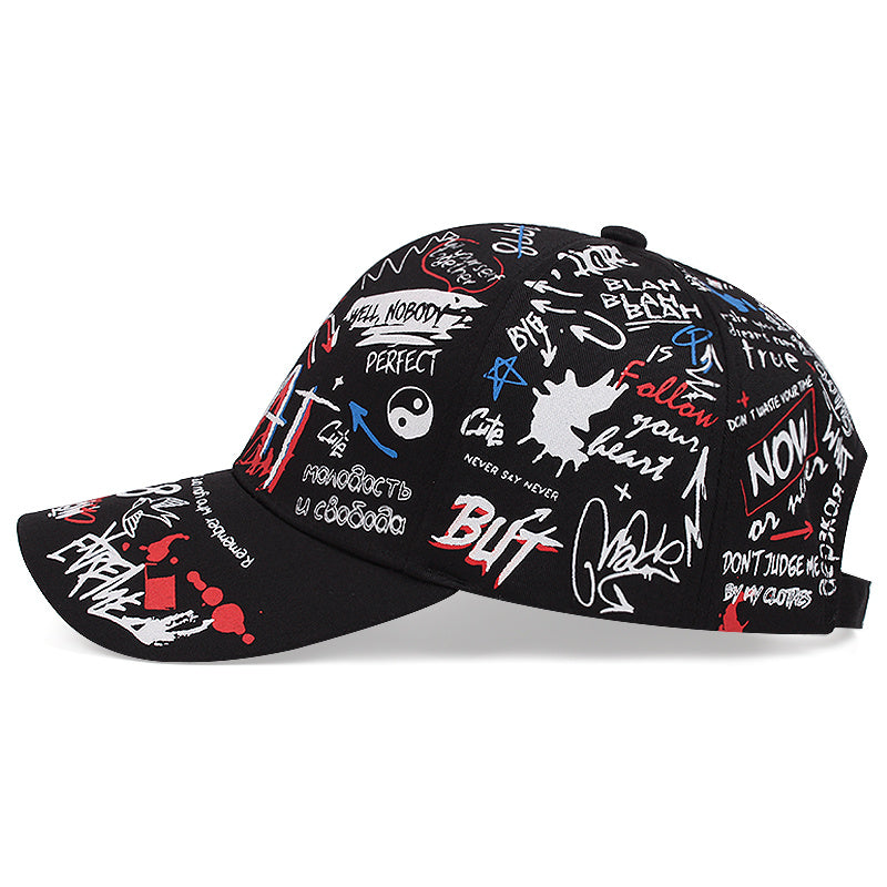 Casual Graffiti Sunscreen Baseball Cap For Men