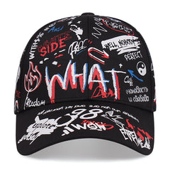 Casual Graffiti Sunscreen Baseball Cap For Men