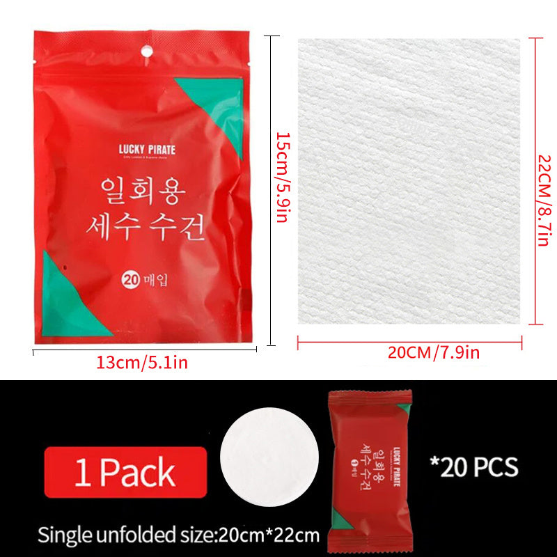 20pcs Outdoor Thick Compression Towel Disposable Face Towel