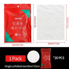 20pcs Outdoor Thick Compression Towel Disposable Face Towel