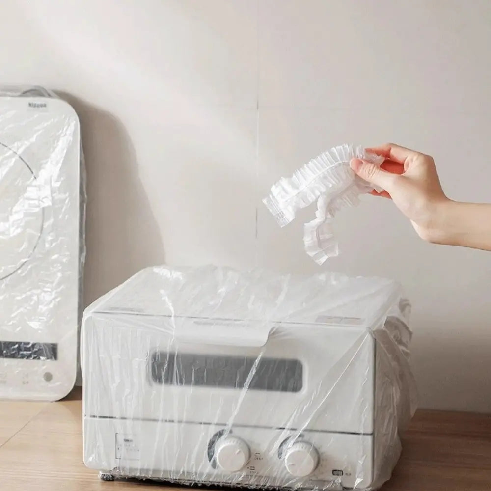 50pcs Disposable Plastic Wrap Cover Waterproof Protector Anti-Dust Cover