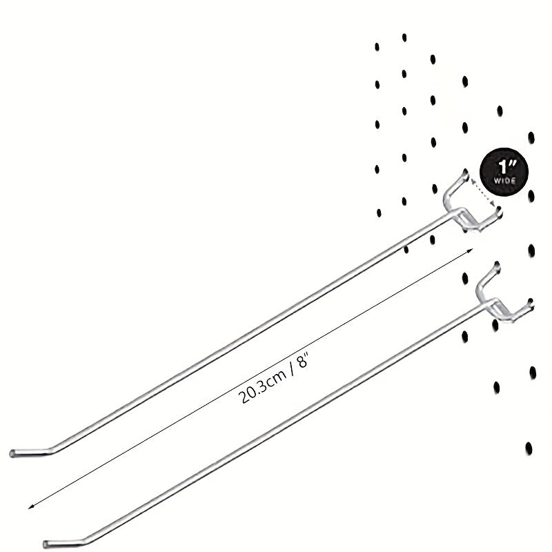 20pcs Heavy Duty Pegboard Hooks Kit for 2.5 Spaced Pegboards