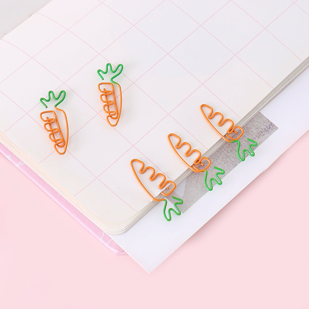 Colorful Fruit Carrot Paper Clip Large Crank Pin