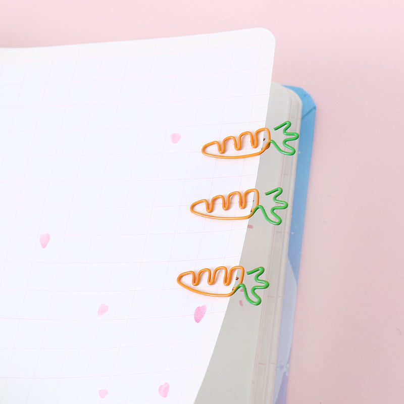 Colorful Fruit Carrot Paper Clip Large Crank Pin