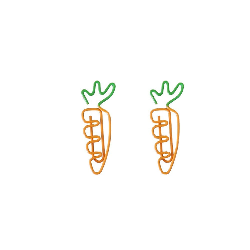 Colorful Fruit Carrot Paper Clip Large Crank Pin
