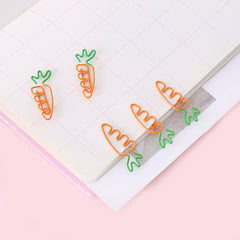 Colorful Fruit Carrot Paper Clip Large Crank Pin