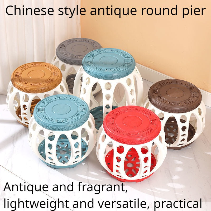 Chinese Antique Round Pier Table