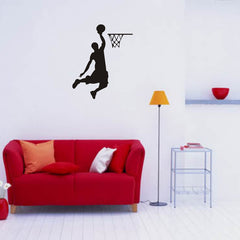 Cartoon Basketball Player Wall Sticker for Home and Car Decor