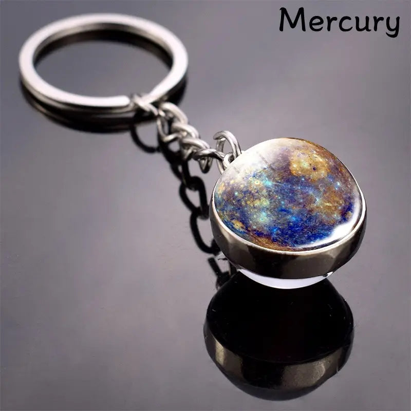 Solar System Key Chain Sun Earth Mars Jupiter Moon Saturn Birthday Gift