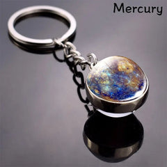 Solar System Key Chain Sun Earth Mars Jupiter Moon Saturn Birthday Gift