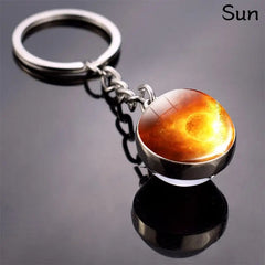 Solar System Key Chain Sun Earth Mars Jupiter Moon Saturn Birthday Gift