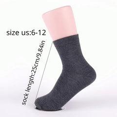 5 Pairs Striped Crew Sports Socks Sweat Absorbent