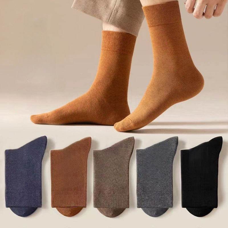 5 Pairs Striped Crew Sports Socks Sweat Absorbent