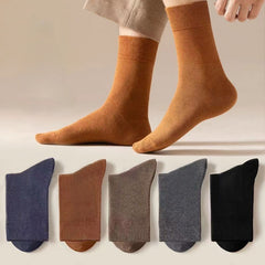 5 Pairs Striped Crew Sports Socks Sweat Absorbent