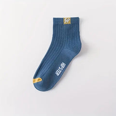 Men's Solid Crew Socks Breathable Casual Unisex Socks All Seasons